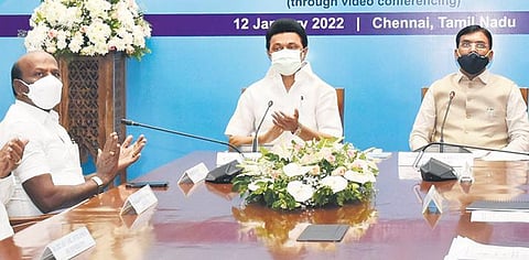 Prime Minister Narendra Modi inaugurates 11 new medical colleges in Tamil Nadu via videoconference from New Delhi while Chief Minister MK Stalin and others participated from Chennai on Wednesday