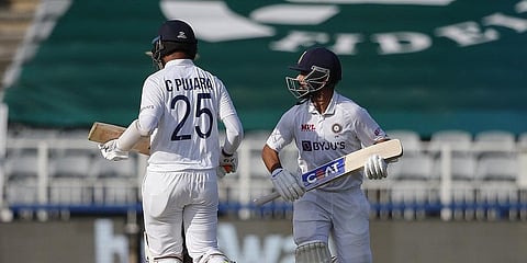 Cheteshwar Pujara (L) and Ajinkya Rahane (File Photo | AFP)