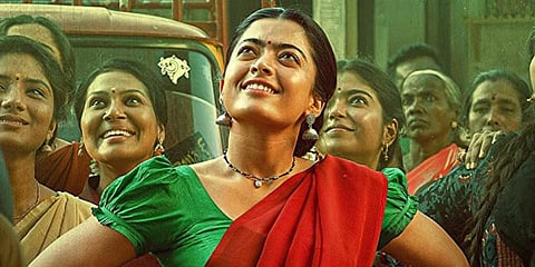 Rashmika Mandanna in 'Pushpa: The Rise'. (Photo| IMDb)