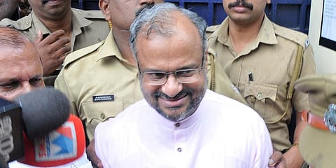 Bishop Franco Mulakkal coming out of the Pala sub-jail. (File Photo | EPS)