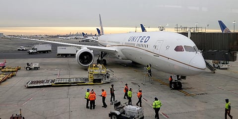 FILE - A Dreamliner 787-10 arriving from Los Angeles pulls up to a gate at Newark Liberty International Airport in Newark, N.J., Monday, Jan. 7, 2019. (Photo | AP)