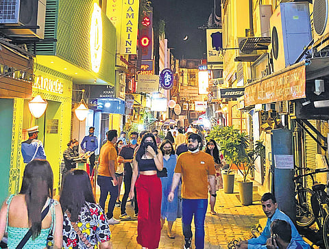 Various photographs of the city’s neighbourhood Khan Market clicked by Abhinav Bamhi for his micro-blog on Instagram titled ‘My Home is Khan’