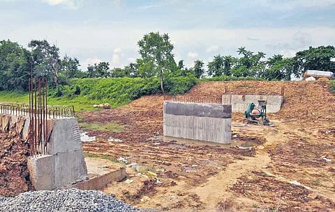 The incomplete bridge over Marsaghai-Jamboo canal in Kendrapara | Express