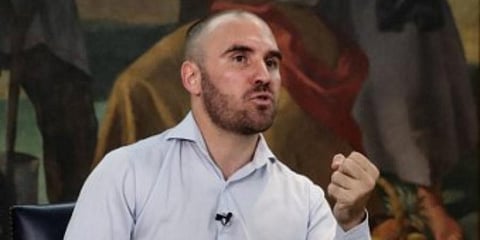 Argentine Economy Minister Martin Guzman gestures as he speaks during an interview with AFP in Buenos Aires, on January 17, 2022. (Photo | AFP)