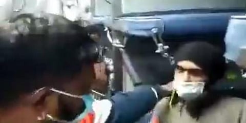 Bajrang Dal members assaulted the Muslim man, accusing him of being involved in 'Love Jihad'. (Photo | Twitter)
