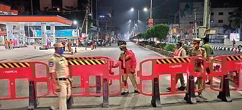 Police enforce night curfew in Vijayawada on Tuesday | P Ravindra Babu