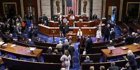 Members of the House of Representatives gather in the chamber to vote on creation of a select committee to investigate the Jan. 6 Capitol insurrection on June 30, 2021. (Photo | AP)