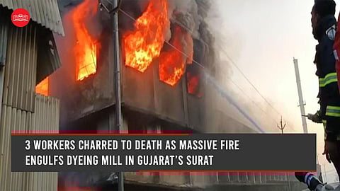 WATCH | Massive fire engulfs dyeing mill in Gujarat’s Surat, at least 3 dead