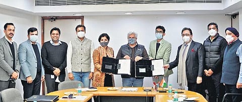 The MoU was signed in the presence of Transport Minister Kailash Gehlot