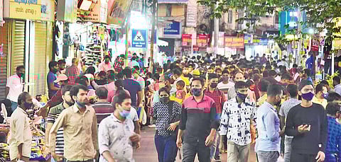 Ernakulam market on Jan 17, 2022. (Photo | Albin Mathew)