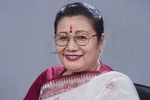 Manipur state BJP president A Sharda Devi (Photo | Facebook)