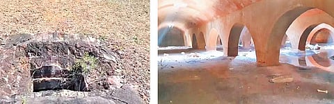 An ancient underground reservoir built by the British was discovered in Kadapa on Sunday. (Photo I Express)