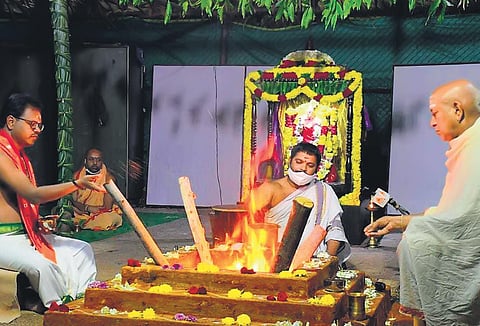 The temple priests began observing 7-day homams for a healthy society. (File photo)