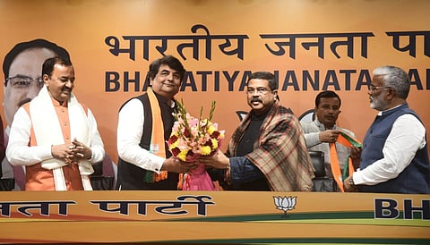 Former Union Minister and  Congress leader RPN Singh joined Bharatiya Janata Party in Delhi. (Photo | Parveen Negi)