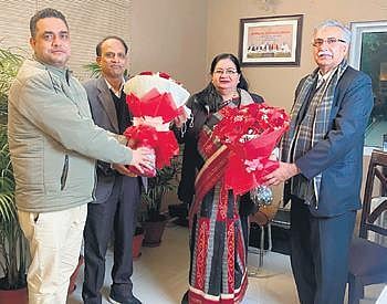 Najma Akhtar, Jamia VC at ceremony.