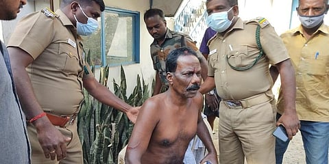 A victim of the leopard attack at Tiruppur. (Photo | Express)