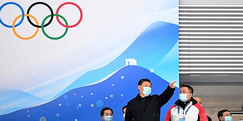 Chinese President Xi Jinping tours the National Speed Skating Oval, a competition venue for the 2022 Winter Olympics, in Beijing, Tuesday, Jan. 4, 2022. (Representational hoto | AP)