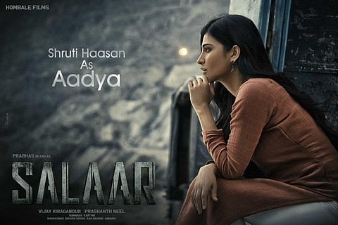 The poster revealed that Haasan will portray the lead role of 'Aadya' in the film. (Photo | Twitter/Prashanth Neel)
