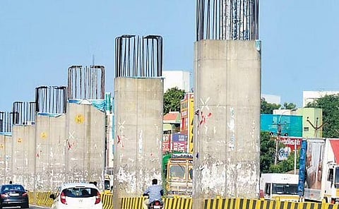 The double decker elevated highway   under construction | Martin Louis