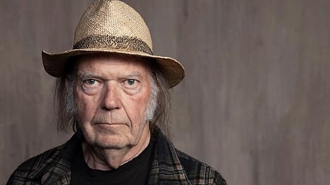 Neil Young poses for a portrait at Lost Planet Editorial in Santa Monica, Calif. on Sept. 9, 2019. (Photo by Rebecca Cabage/Invision/AP, File)