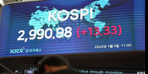 Korea Composite Stock Price Index (KOSPI) at the Korea Exchange in Seoul, South Korea. (Photo | AP)