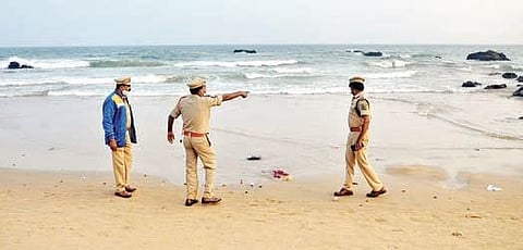 RK Beach where one person drowned and two went missing on Sunday. (Photo | Express)