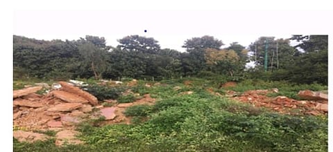 One of the sites at Nadaprabhu Kempegowda Layout awaiting infrastructure. (Photo | Express)