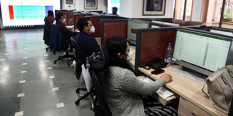 Scenes from the Integrated Command and Control Centre aka COVID War Room. (Photo| Parveen Negi, EPS)