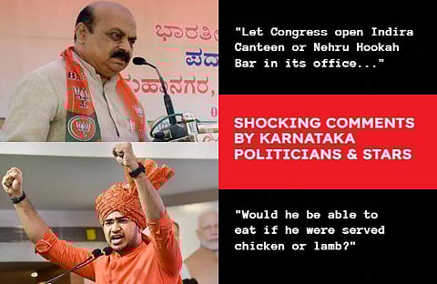 Prominent public figures suffered 'slip of the tongue' syndrome, and more often than not, had to eat their words. Here are some of the instances when prominent personalities were slammed for their distasteful comments. (Photo | EPS and PTI)