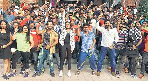 A grand set is constructed for Shiva Rajkumar-starrer Bairagee.