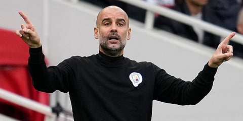 Manchester City coach Pep Guardiola (Photo | AP)