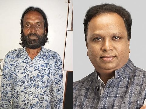 Osama Shamshad Khan (L) was arrested for allegedly threatening Ashish Shelar (R).