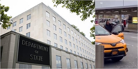 The US State Department criticized the attack on an Indian-origin Sikh cab driver. (File photo| AFP and Twitter screengrab)