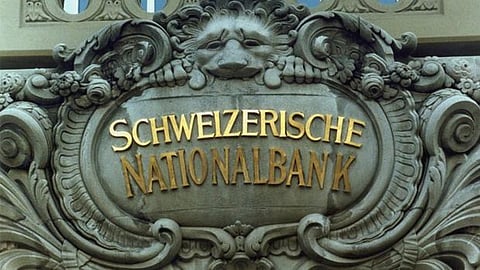 Logo of The Swiss National Bank in Berne, Switzerland. (File Photo | AP)