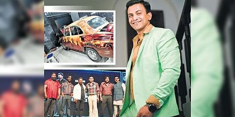 Clockwise: Actor Dhananjay, Team Head Bush and ambassador.