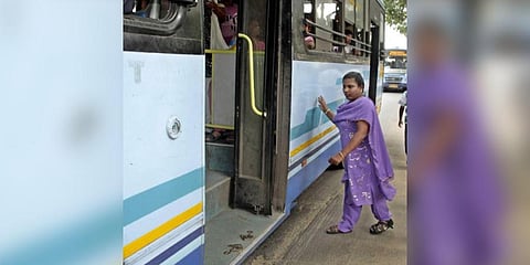 File photo of a disabled woman passenger in Chennai | Express