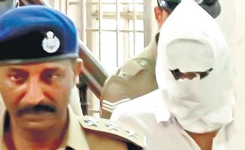 Mohammed Shafi being taken to the Kakkanad District Jail after the Ernakulam Judicial First Class Magistrate Court remanded him in judicial custody | T P Sooraj 