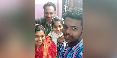Pookunju with his wife Mumtaz, son Muneer and daughter Muhsina.