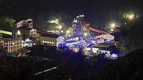 A view of the entrance of the mine in Amasra, in the Black Sea coastal province of Bartin, Turkey, Friday, Oct. 14, 2022.  (Photo | AP)