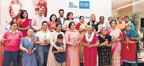 Preetha Reddy, Executive Vice Chairperson, Apollo Hospitals, at the Apollo Breast Cancer Diaries in Chennai. Minister Geetha Jeevan and others were present | Express