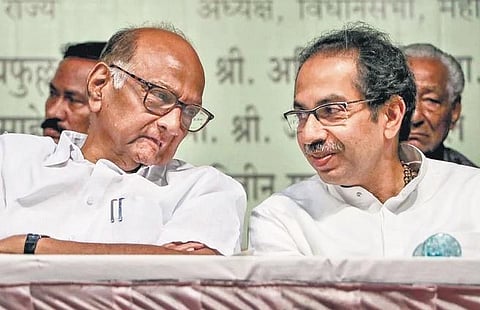 Uddhav Thackeray-led Shiv Sena, has got the support of Sharad Pawar’s NCP. (File Photo)