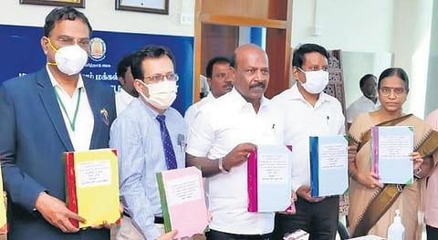 Health Minister Ma Subramanian releases the rank list for MBBS and BDS admissions at Government Multi Super Speciality Hospital on Monday | Express