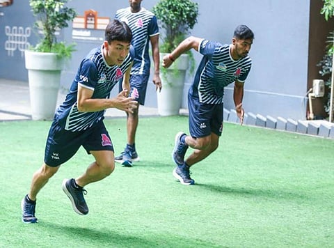 Woosan Ko training with teammate. (Photo | ANII)