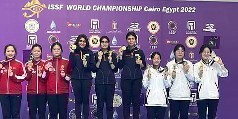 The team made the title round on Monday after coming through two stages of qualification. (Photo | NRAI  Twitter)