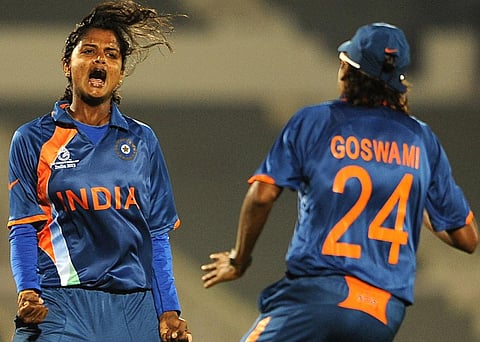 Indian cricketer Niranjana Nagarajan. (Photo | AFP)