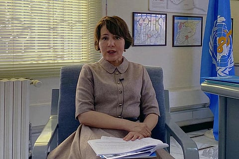 Dr. Akjemal Magtymova, the World Health Organization's representative in Syria, speaks during an interview at her office in Damascus, Syria. (Photo | AP)