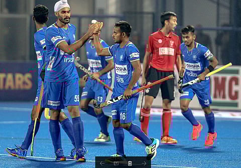 Skipper Uttam Singh (Photo | Twitter/Hockey India)