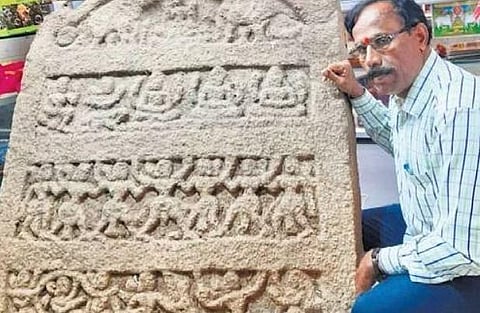 Four unique hero stones discovered in Horanadu