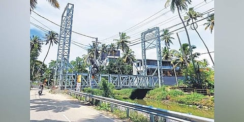The vertical lift bridge across Parvathy Puthanar at Karikkakom in Thiruvananthapuram | B P Deepu