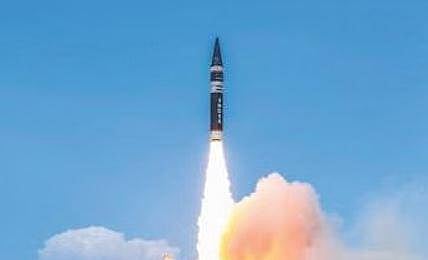 Agni P missile being test fired from Kalam Island off Odisha coast. | Express